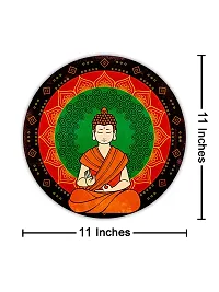 999STORE Blessing Buddha Round Shape Wall Painting (MDF_11X11 Inch_Multi) RPainting027-thumb4