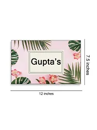 999Store Printed Green Leaves for Home Name Plate (MDF_12 X7.5 Inches_Multi)-thumb3