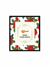 999STORE Red Rose With Green Leaf pattern photo frames hanging for wall painting photo frames for wall decoration PFP-139-thumb1