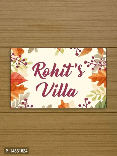 999Store Printed Floral for House Name Plate (MDF_12 X7.5 Inches_Multi)