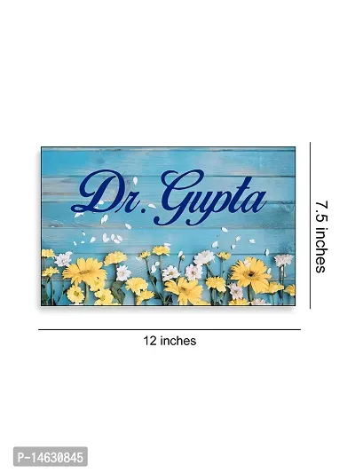 999Store Printed Wooden And Flowers For Home Name Plate (Mdf_12 X7.5 Inches_Multi)-thumb4