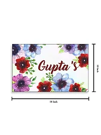 999Store Printed Flowers for Home Name Plate (MDF_12 X7.5 Inches_Multi)-thumb3