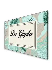 999Store Printed Green Leaves for Home Name Plate (MDF_12 X7.5 Inches_Multi)-thumb2