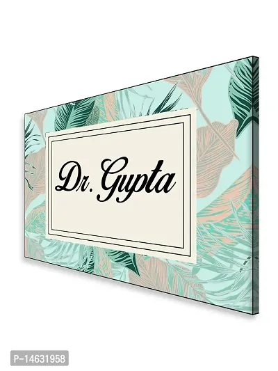 999Store Printed Green Leaves for Home Name Plate (MDF_12 X7.5 Inches_Multi)-thumb3