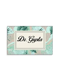 999Store Printed Green Leaves for Home Name Plate (MDF_12 X7.5 Inches_Multi)-thumb1