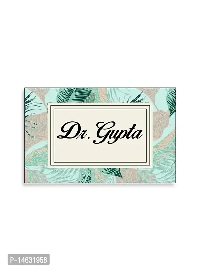 999Store Printed Green Leaves for Home Name Plate (MDF_12 X7.5 Inches_Multi)-thumb2