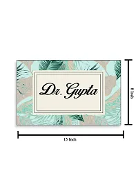 999Store Printed Green Leaves for Home Name Plate (MDF_12 X7.5 Inches_Multi)-thumb3