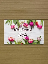 999Store Printed Flowers for Hotel and Home Name Plate (MDF_12 X7.5 Inches_Multi)-thumb1