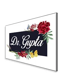 999Store Printed Flowers for Home Name Plate (MDF_12 X7.5 Inches_Multi)-thumb2