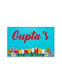 999Store Printed Flowers for Home Name Plate (MDF_12 X7.5 Inches_Multi)-thumb1