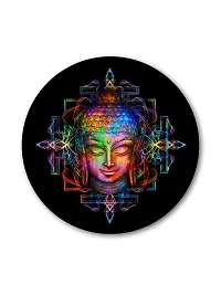999STORE Buddha Face Multi Color Round Shape Wall Painting (MDF_11X11 Inch_Multi) RPainting012-thumb1