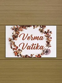 999Store Printed Circle Flowers for Home Name Plate (MDF_12 X7.5 Inches_Multi)-thumb1