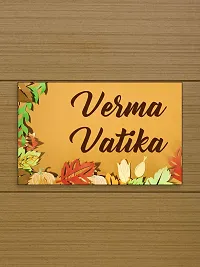 999Store Printed Autumn Leaves for Home Name Plate (MDF_12 X7.5 Inches_Multi)-thumb1