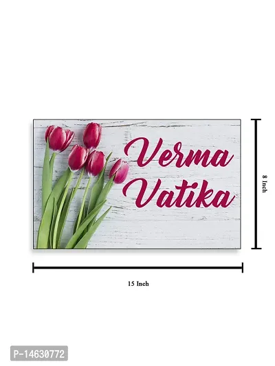 999Store Printed Flowers for Hotel Name Plate (MDF_12 X7.5 Inches_Multi)-thumb4