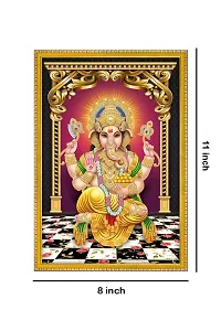 999STORE Blessing Lord Ganesha Photo Painting With Photo Frame For Mandir/Temple Lord Ganesha Photo Frames For Wall (MDF  Fiber_12X8 Inches) God0106-thumb3