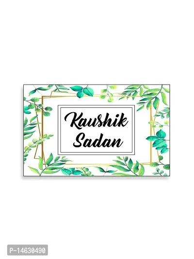 999Store Printed Floral for Home Name Plate (MDF_12 X7.5 Inches_Multi)