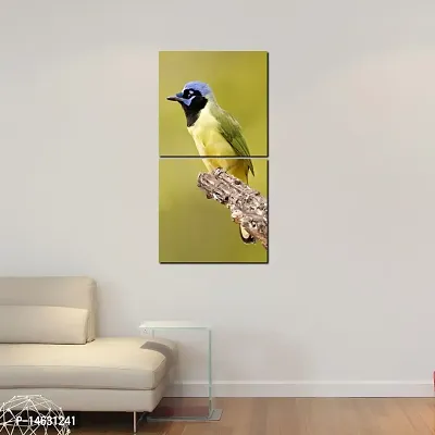 Multiple Frames Bird Sitting on Tree Art Panels Like Painting - 2 Frames (90-thumb0