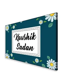 999Store Printed White Flower for Home Name Plate (MDF_12 X7.5 Inches_Multi)-thumb2