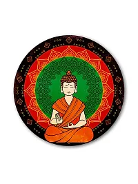 999STORE Blessing Buddha Round Shape Wall Painting (MDF_11X11 Inch_Multi) RPainting027-thumb1