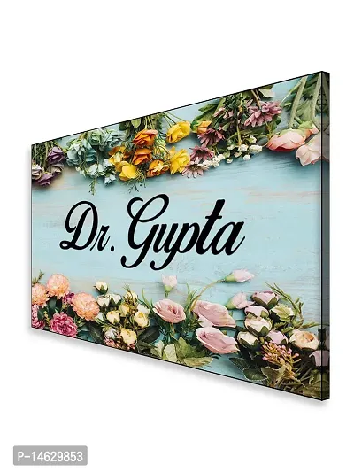 999Store Printed Floral for House Name Plate (MDF_12 X7.5 Inches_Multi)-thumb3