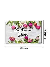 999Store Printed Flowers for Hotel and Home Name Plate (MDF_12 X7.5 Inches_Multi)-thumb4