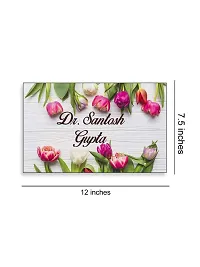 999Store Printed Flowers for Hotel and Home Name Plate (MDF_12 X7.5 Inches_Multi)-thumb3