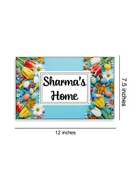 999Store Printed Floral For House Name Plate (Mdf_12 X7.5 Inches_Multi)-thumb3