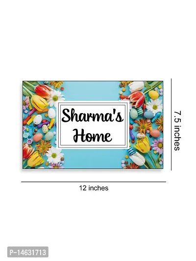 999Store Printed Floral For House Name Plate (Mdf_12 X7.5 Inches_Multi)-thumb4
