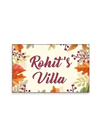 999Store Printed Floral for House Name Plate (MDF_12 X7.5 Inches_Multi)-thumb1