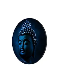 999STORE buddha Face Navy Color Round Shape Wall Painting (MDF_11X11 Inch_Multi) RPainting003-thumb2