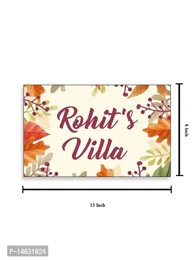 999Store Printed Floral for House Name Plate (MDF_12 X7.5 Inches_Multi)-thumb4