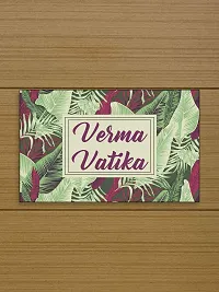 999Store Printed Green Leaves for Home Name Plate (MDF_12 X7.5 Inches_Multi)-thumb1