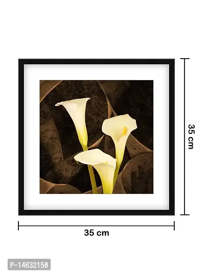 999STORE Brown And Yellow kaner Flower(Canvas_35X35 cms_Brown Poster062)-thumb4