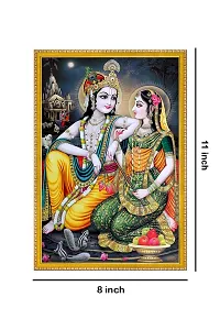 999STORE Lord Radha Krishna Photo Painting With Photo Frame For Mandir/Temple Radha Krishna Photo Frames For Wall (MDF  Fiber_12X8 Inches) God0190-thumb3