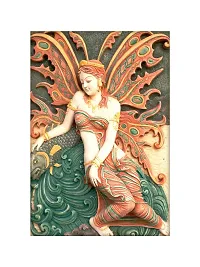 999Store 3D Print Latest Door Living Room Bed Room Home Hall Wall Stickers Sheet roll 3D Mural Multi Color Angel Sitting on Fish Mural wallpaper for living room ( Vinyl Self Adhesive 24X36 Inches ) NonW230826-thumb1