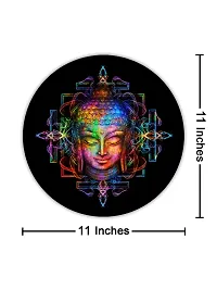 999STORE Buddha Face Multi Color Round Shape Wall Painting (MDF_11X11 Inch_Multi) RPainting012-thumb4