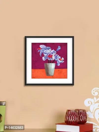 999STORE violet Flowers Poster (Canvas_35X35 cms_Red Poster036)