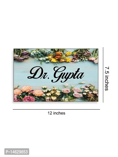 999Store Printed Floral for House Name Plate (MDF_12 X7.5 Inches_Multi)-thumb4
