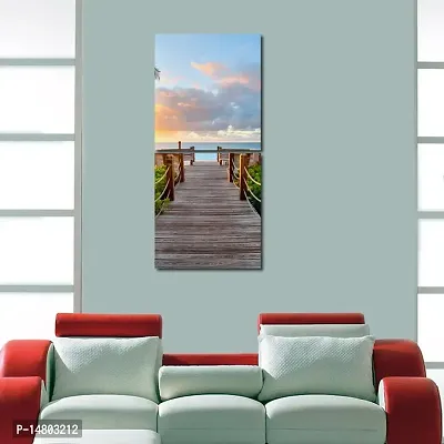 999STORE Multiple Frames Wall Art Panels Sunboard Frame Printed Wood Bridge Like Modern Wall Art Painting -2 Frames (74x25 cm)