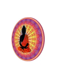 999STORE Meditation Buddha Multi Color Round Shape Wall Painting (MDF_11X11 Inch_Multi) RPainting031-thumb2