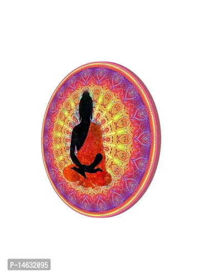 999STORE Meditation Buddha Multi Color Round Shape Wall Painting (MDF_11X11 Inch_Multi) RPainting031-thumb3