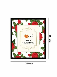 999STORE Red Rose With Green Leaf pattern photo frames hanging for wall painting photo frames for wall decoration PFP-139-thumb3