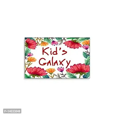 999Store Printed Unframed Flowers Kid Name Plate For Children Room ( Size: 12X7.5 Inches)-thumb0