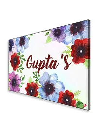 999Store Printed Flowers for Home Name Plate (MDF_12 X7.5 Inches_Multi)-thumb2