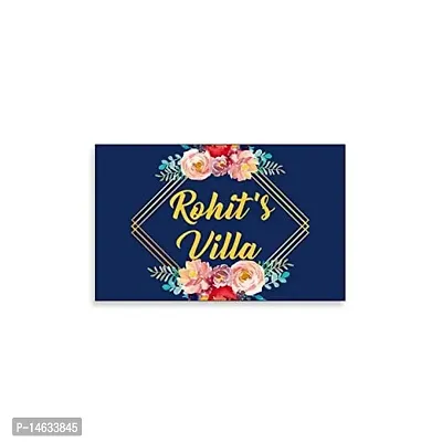 999Store Printed Red Roses for Home Name Plate (MDF_12 X7.5 Inches_Multi)