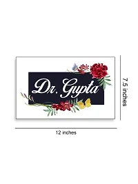 999Store Printed Flowers for Home Name Plate (MDF_12 X7.5 Inches_Multi)-thumb3