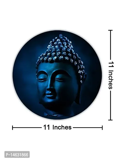 999STORE buddha Face Navy Color Round Shape Wall Painting (MDF_11X11 Inch_Multi) RPainting003-thumb5