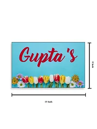 999Store Printed Flowers for Home Name Plate (MDF_12 X7.5 Inches_Multi)-thumb3