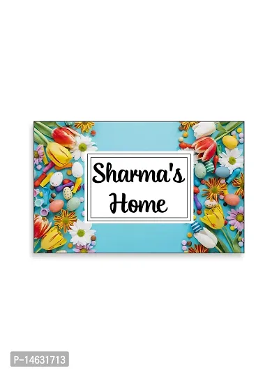 999Store Printed Floral For House Name Plate (Mdf_12 X7.5 Inches_Multi)
