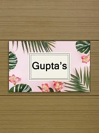 999Store Printed Green Leaves for Home Name Plate (MDF_12 X7.5 Inches_Multi)-thumb1